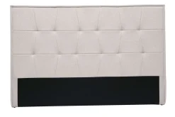 Tête de lit en tissu effet velours texturé beige L170 cm SUKA