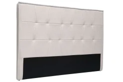 Tête de lit en tissu effet velours texturé beige L170 cm SUKA