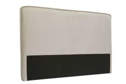 Tête de lit en tissu effet velours beige naturel L175 cm MARCIA
