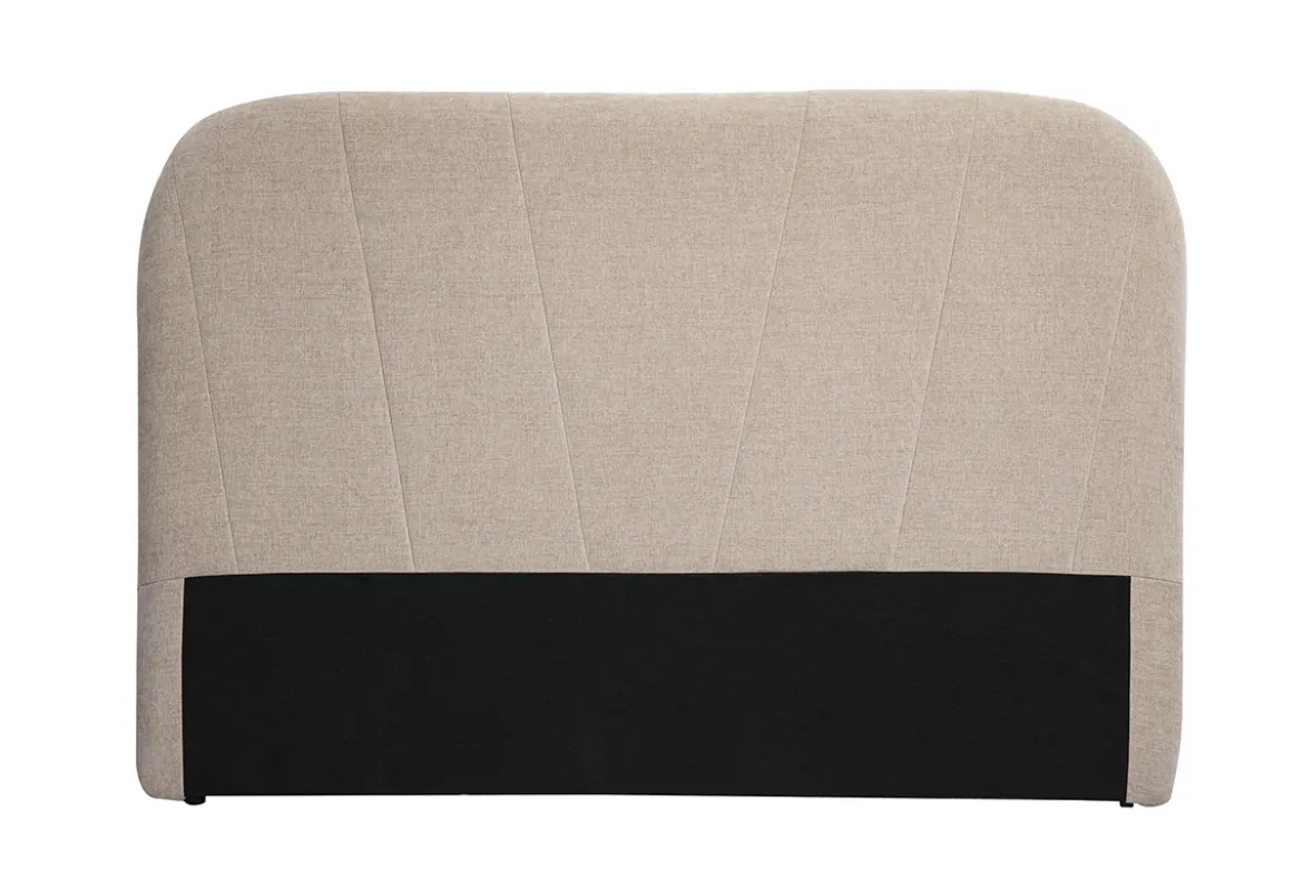 Tête de lit en tissu effet velours texturé beige L169 cm ALANIS