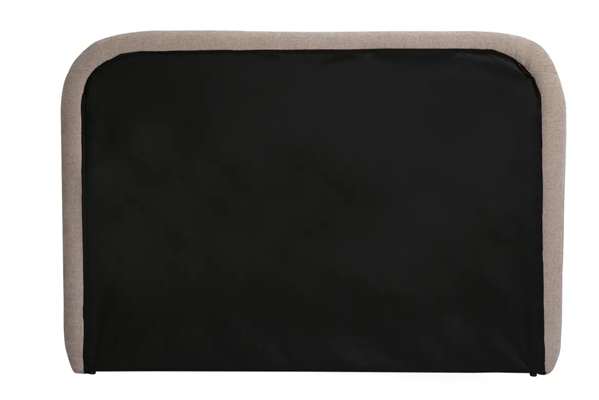 Tête de lit en tissu effet velours texturé beige L169 cm ALANIS