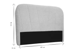 Tête de lit en tissu effet velours texturé beige L169 cm ALANIS