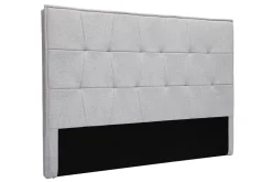 Tête de lit en tissu gris L170 cm SUKA