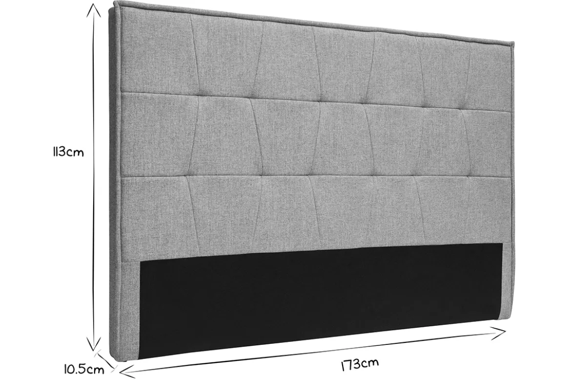 Tête de lit en tissu taupe L170 cm SUKA