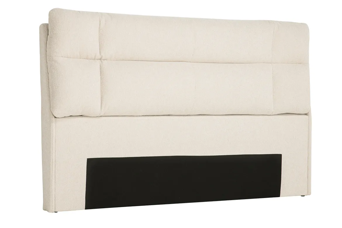 Tête de lit en tissu texturé beige L160 cm HONO