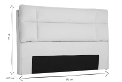 Tête de lit en tissu texturé beige L160 cm HONO