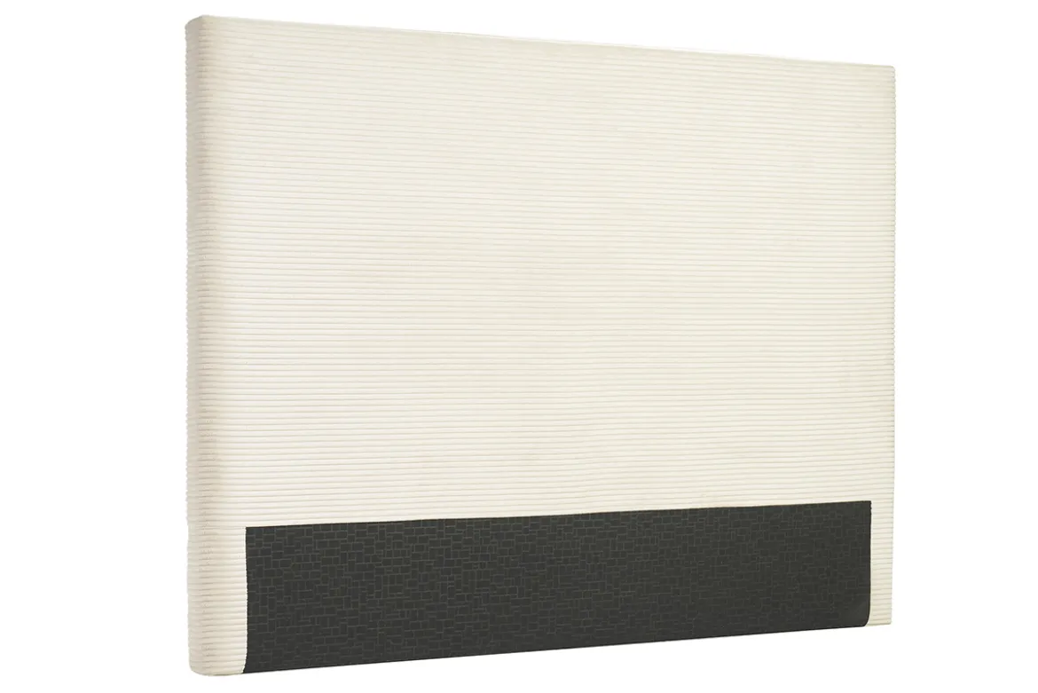 Tête de lit en tissu velours côtelé beige L160 cm YOLANDA