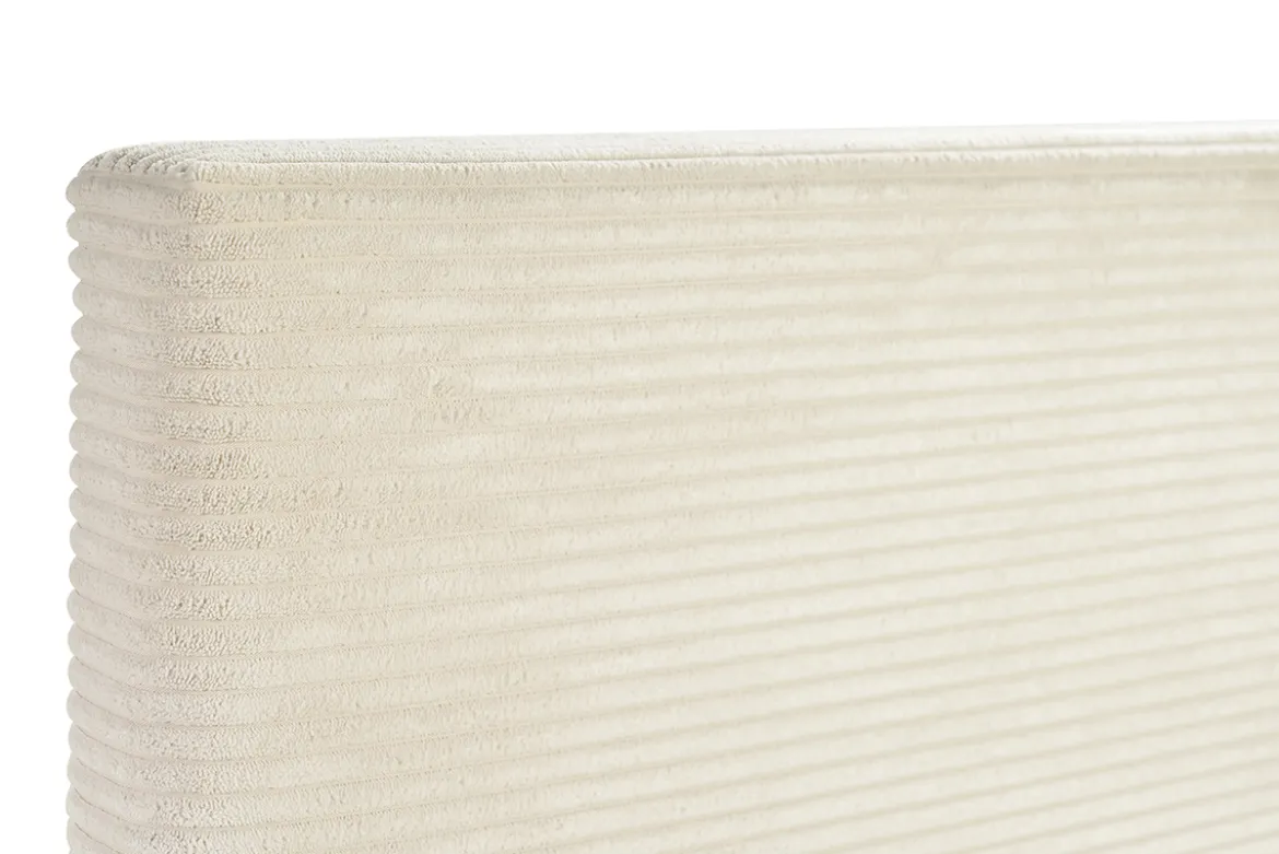 Tête de lit en tissu velours côtelé beige L160 cm YOLANDA