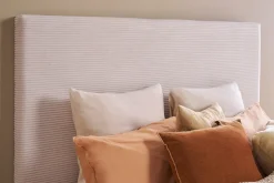 Tête de lit en tissu velours côtelé beige L160 cm YOLANDA