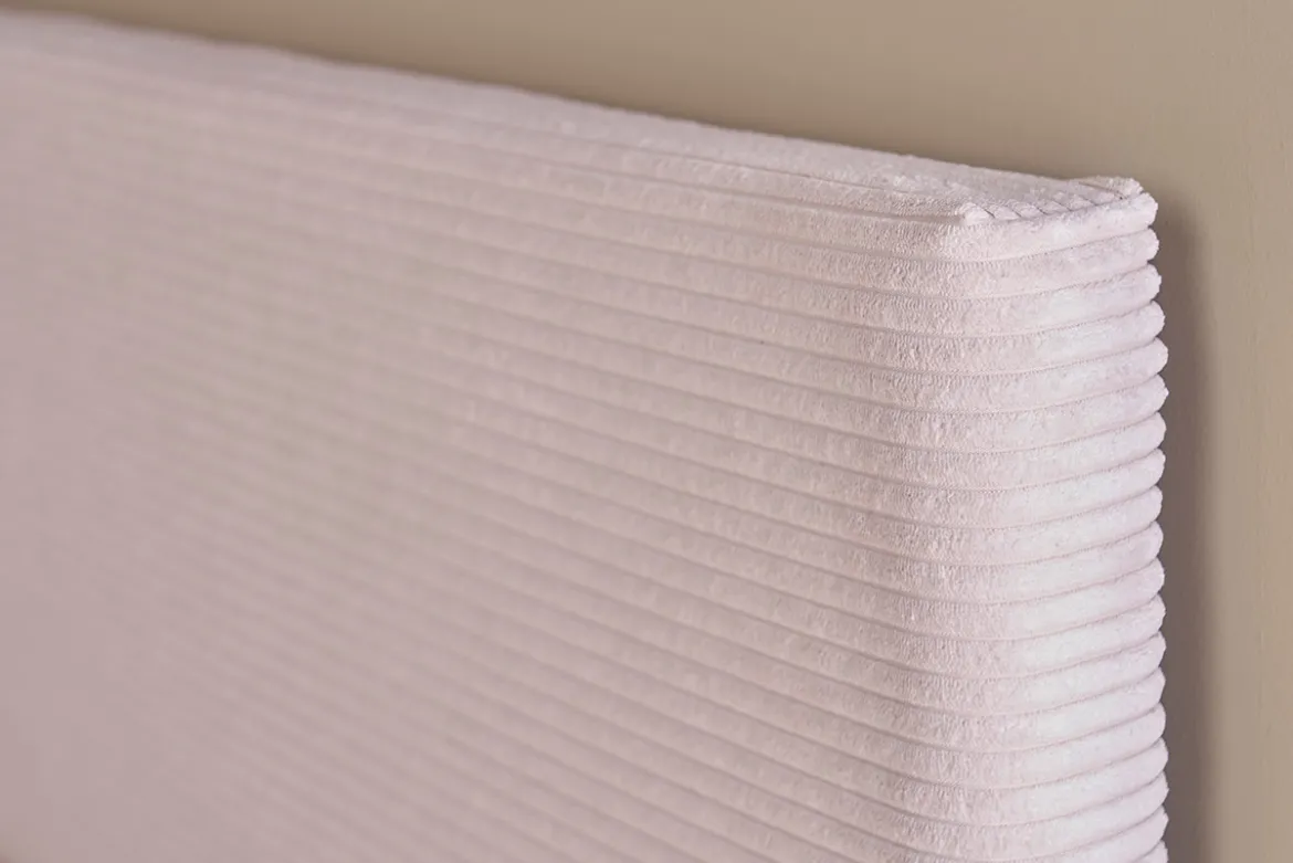 Tête de lit en tissu velours côtelé beige L160 cm YOLANDA