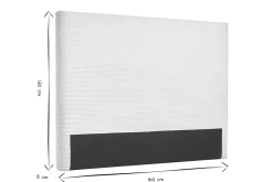 Tête de lit en tissu velours côtelé beige L160 cm YOLANDA