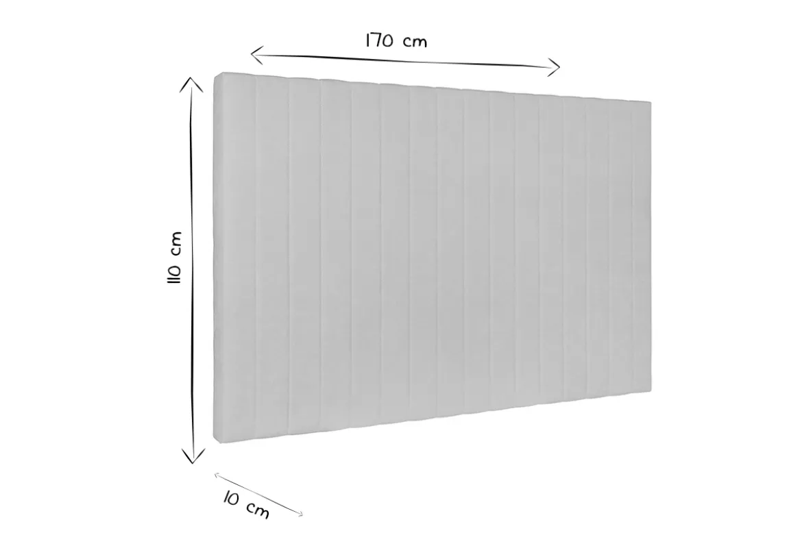Tête de lit en tissu velours taupe L170 cm NEHA