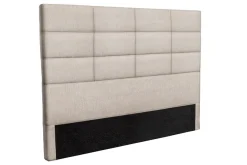 Tête de lit moderne en tissu beige naturel L160 cm ANATOLE
