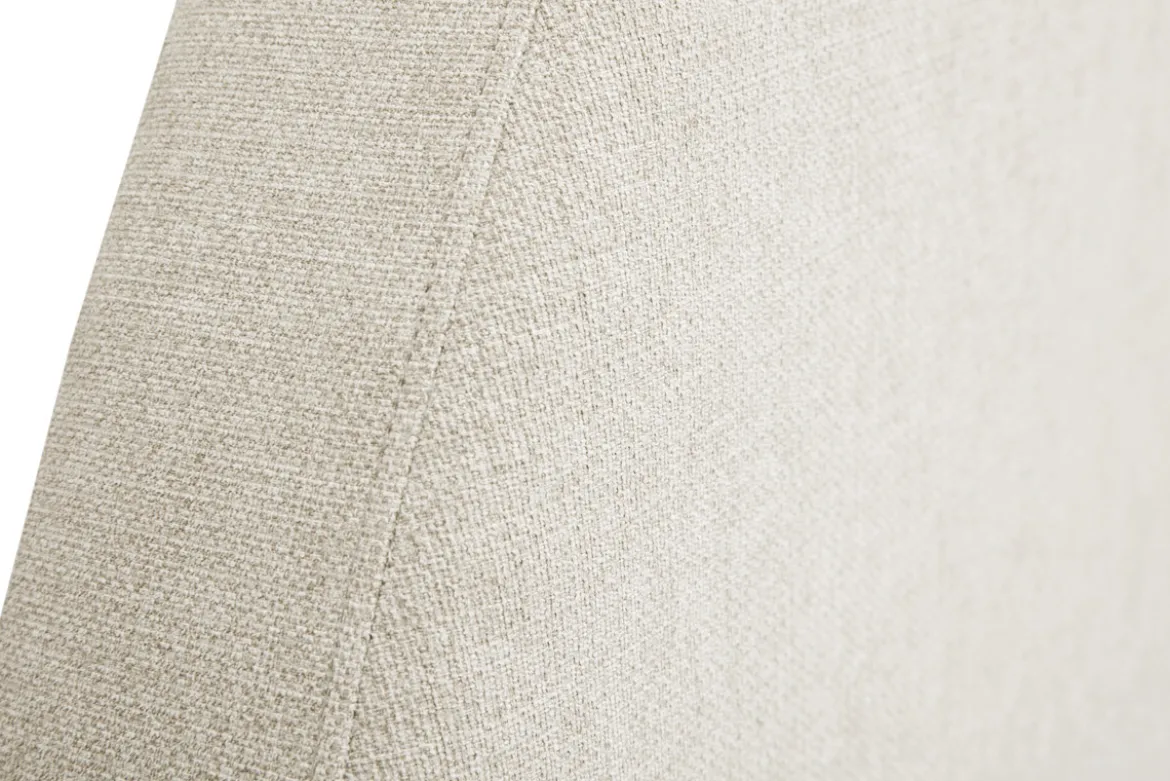 Tête de lit ronde en tissu beige L160 cm NAOMY
