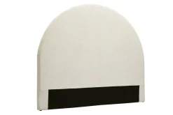 Tête de lit ronde en tissu beige L160 cm NAOMY