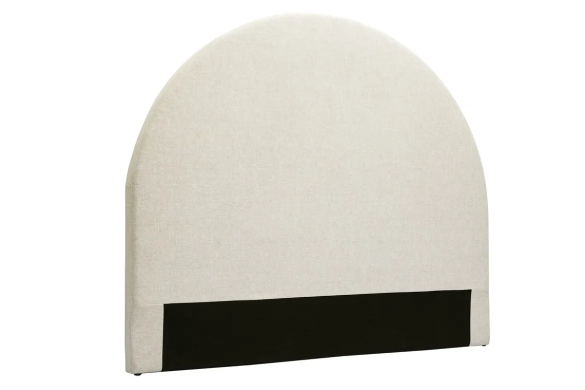 Tête de lit ronde en tissu beige L160 cm NAOMY