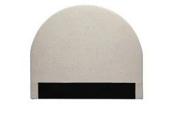 Tête de lit ronde en tissu beige L160 cm NAOMY