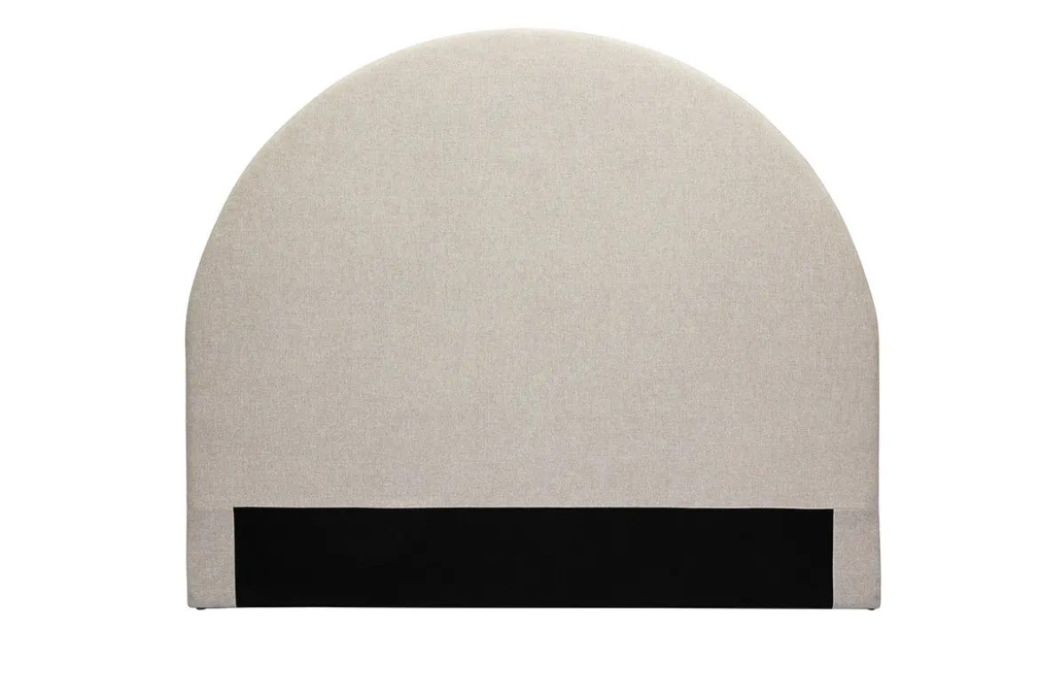 Tête de lit ronde en tissu beige L160 cm NAOMY
