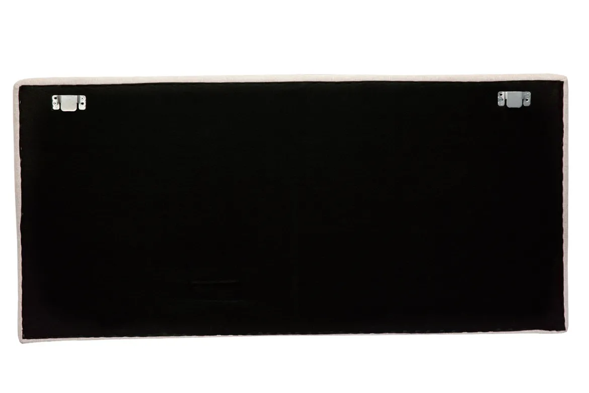 Tête de lit à suspendre en tissu beige L160 cm LILY
