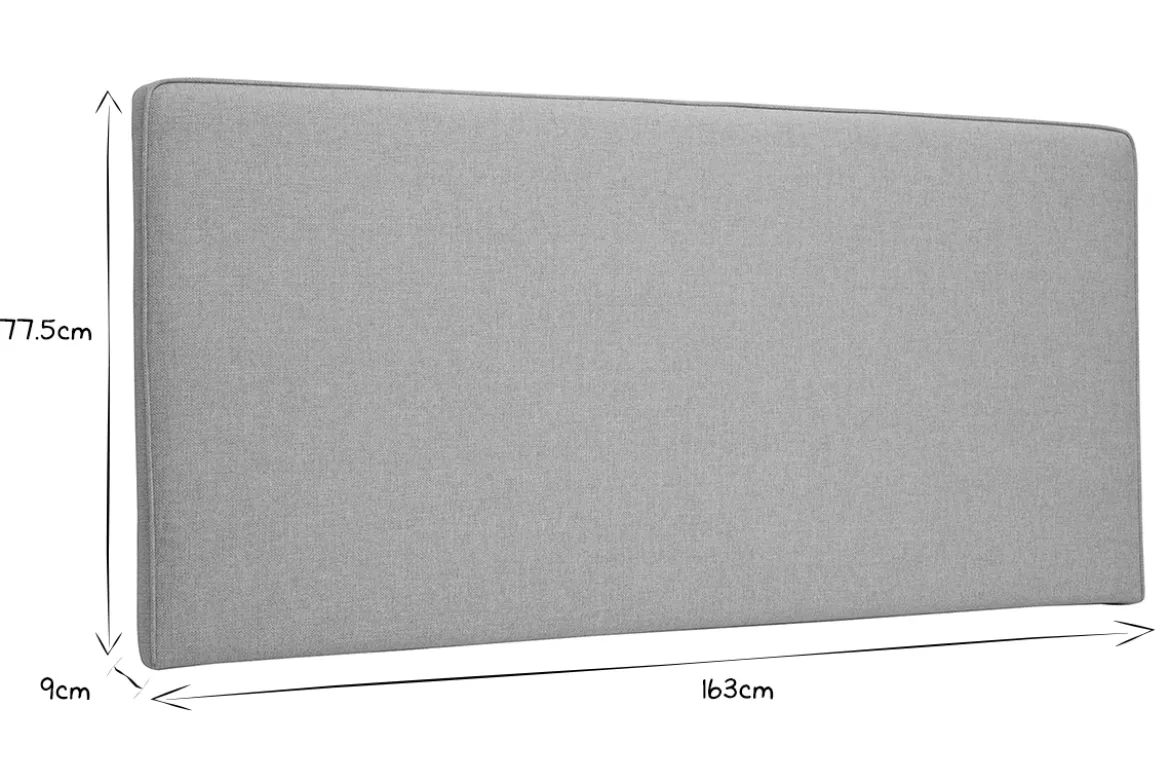 Tête de lit à suspendre en tissu beige L160 cm LILY