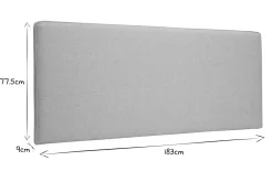 Tête de lit à suspendre en tissu beige L180 cm LILY