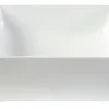Vasque carrée en céramique blanche L30.5 cm CLEMI