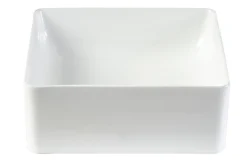 Vasque carrée en céramique blanche L30.5 cm CLEMI