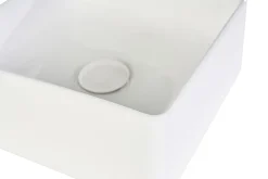 Vasque carrée en céramique blanche L30.5 cm CLEMI