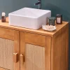 Vasque carrée en céramique blanche L39 cm MILA