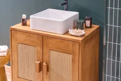 Vasque carrée en céramique blanche L39 cm MILA
