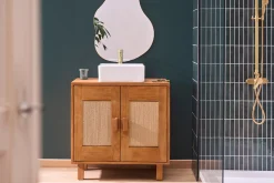Vasque carrée en céramique blanche L39 cm MILA