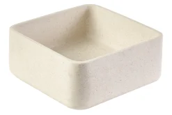 Vasque carrée en pierre naturelle beige L30 cm FENG