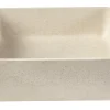 Vasque carrée en pierre naturelle beige L40 cm FENG
