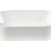 Vasque ovale en céramique blanche L52.5 cm YARA