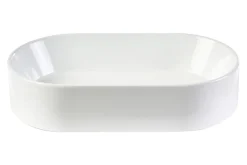 Vasque ovale en céramique blanche L52.5 cm YARA