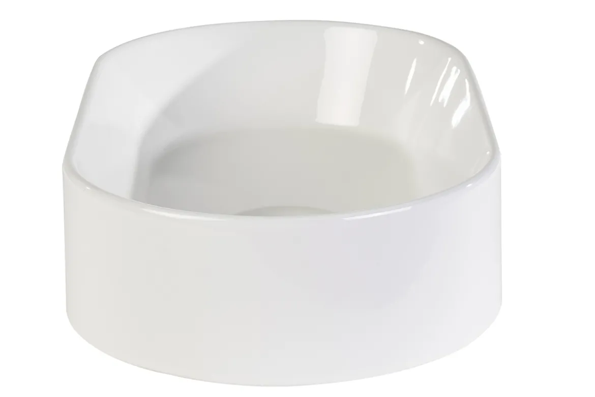Vasque ovale en céramique blanche L52.5 cm YARA