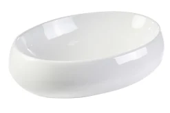 Vasque ovale en céramique blanche L60.5 cm GALEA