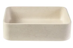 Vasque rectangulaire en pierre naturelle beige L48 cm ALIZEE