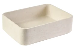 Vasque rectangulaire en pierre naturelle beige L48 cm ALIZEE