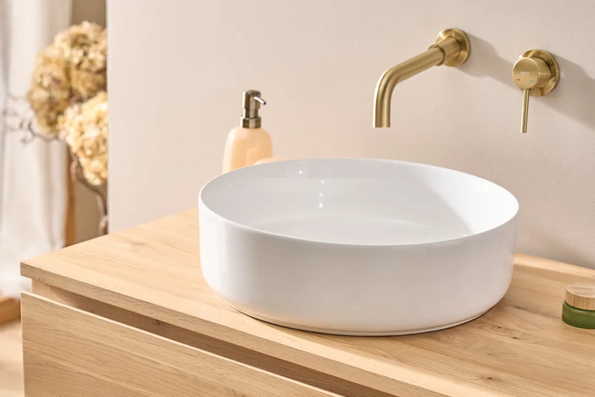 Vasque ronde en céramique blanche D40.5 cm ISLA