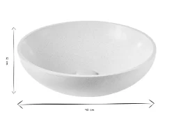 Vasque ronde en terrazzo gris D40 cm LAORA