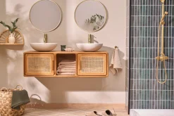 Vasque ronde en terrazzo gris D40 cm LAORA