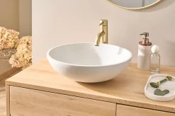 Vasque ronde en terrazzo gris D40 cm LAORA