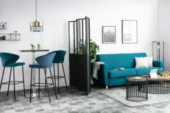 Verrière atelier paravent industriel en métal noir et verre 4 vantaux L160 cm RACK